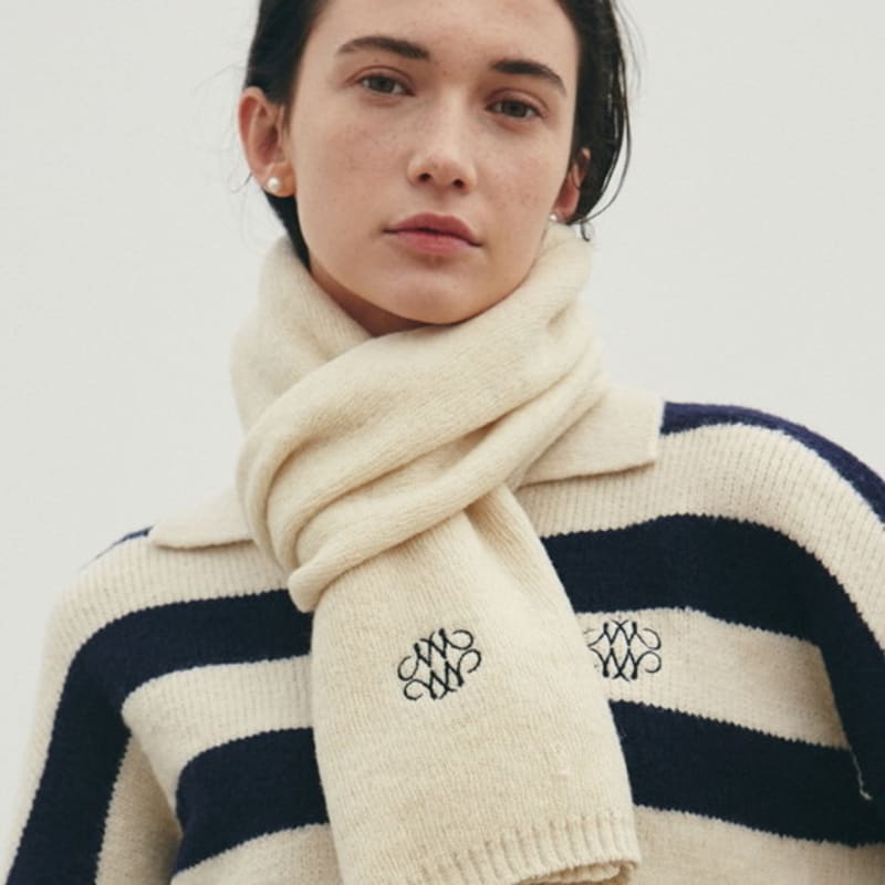 NICK&NICOLE NICOLE PREMIUM WOOL MUFFLER_CREAM