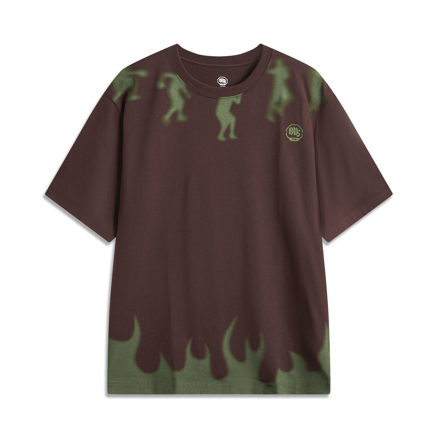 

Li Ning Баскетбольная Серия Удобная Повседневная Влагоотводящая Футболка Пуловер с Круглым Вырезом Свободного Кроя с Коротким Рукавом Мужские Топы Красно-Коричневый AHSU827-2 M