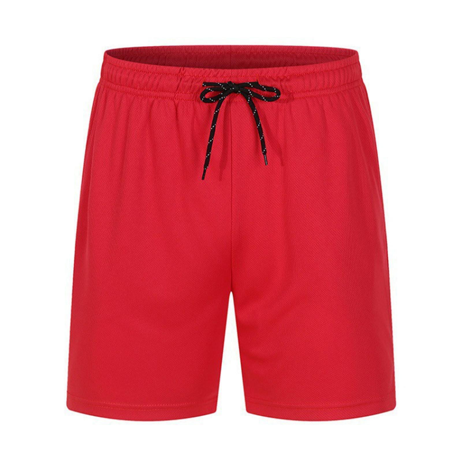 Men s Mid Waist Drawstring Quick Drying Mesh Shorts M