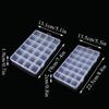 Hot Selling 24 Grids Transparent Storage Box Display Organizer Box Jewelry Ring Earring Case Plastic Storage Box Container