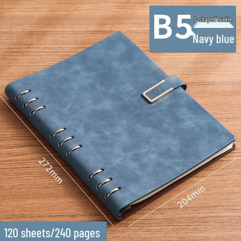 Customizable Simple Business Loose-Leaf Notebook Binder with Printable Logo