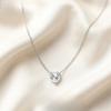 Necklace White Stone Heart Summer New Fine Jewelry Europe Sterling Silver Romantic Love Gift for Women Men