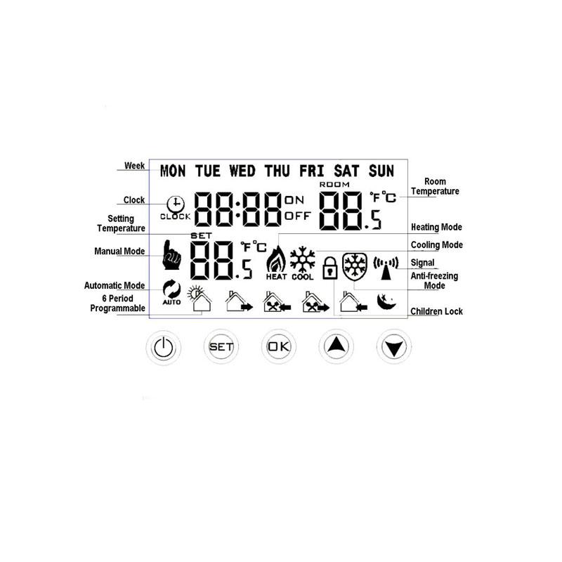 Sıcaklık Kontrol Cihazı Dijital LCD Programlanabilir Sıcaklık Kontrol Cihazı Klima Termoregülatör Duvar Fişli Termostat