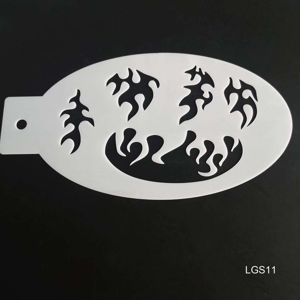 New Face Painting Stencils Templates Professional Body Art Dolphin Deer Butterfly Plastic Makeup Tools