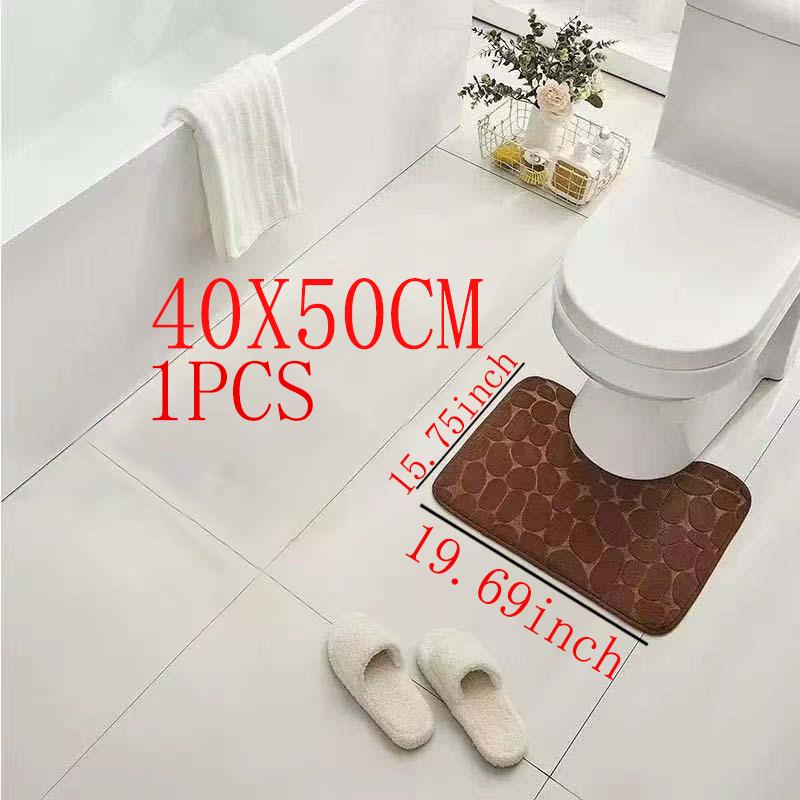 

Ковер 40смX50см Тисненый Каменный Узор Коврик для Туалета Придверные Коврики Впитывающие Воду Коврики Противоскользящий Коврик Ковер для Спальни Декорация Дома 40x50cm