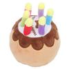 Dog Birthday Cake Toy Plush Candle Birthday Cake Toy Squeaker Chew Dog Toy for Dogs
