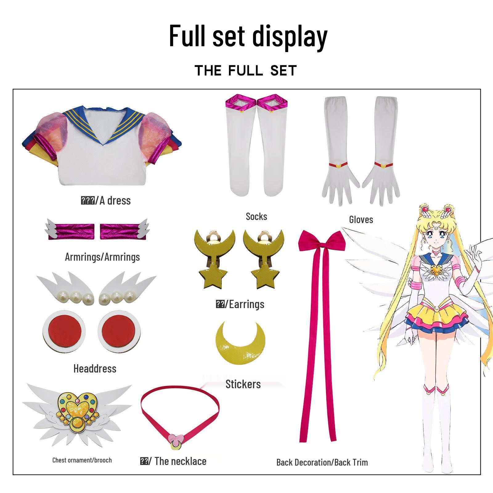 Sailor Moon Usagi Tsukino Battle Suit Movie Cosplay Costume XXL