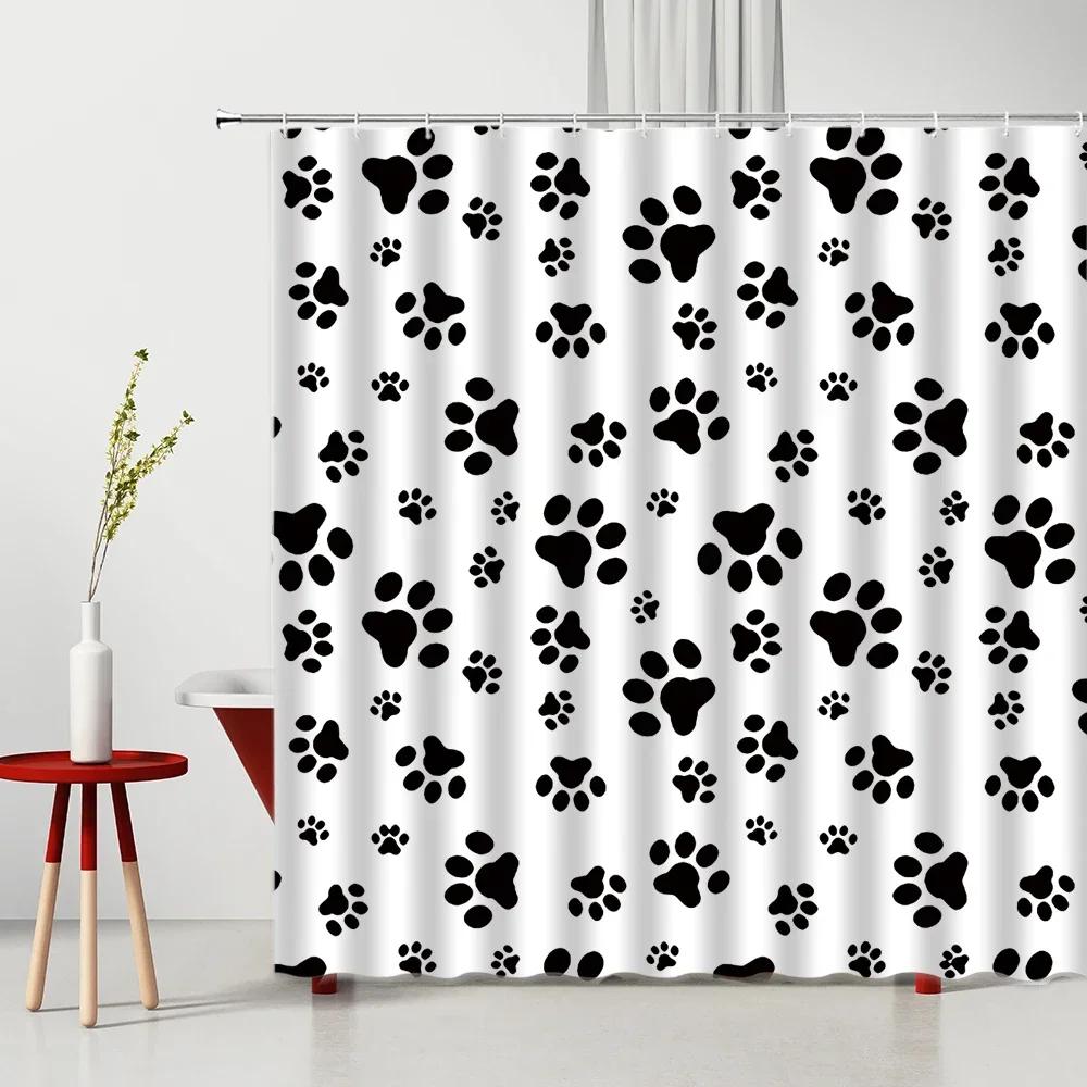 Modern 3D Geometry Shower Curtains Set Red Orange Grey Yellow Lattice Fabric Bathroom Accessories Black and Gray Bath Curtains