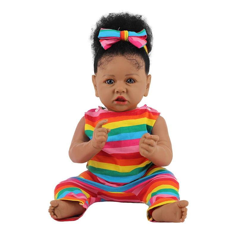 

22 Inch Glue Body Vinyl Doll Rebirth Doll Simulation Baby Holiday Doll Toy різнокольоровий