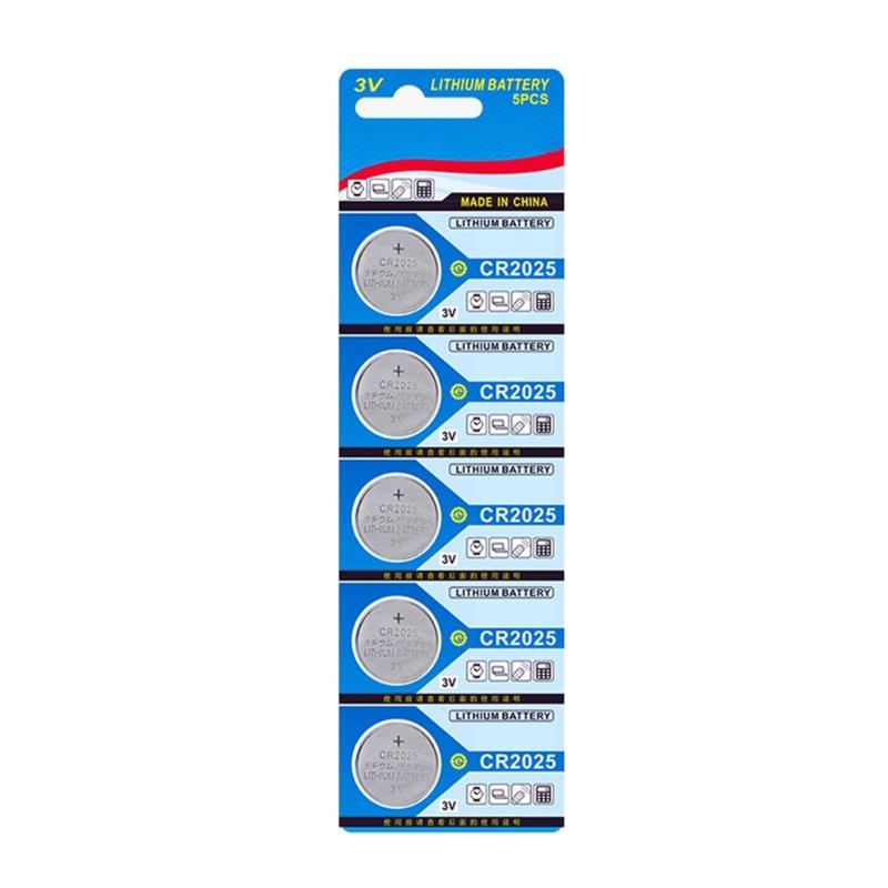 Multipacks of 5/10 CR2025 Lithium Button Cells, 3V Power Sources CR2025 3V Lithium Coin For Remote Controls, Watches,
