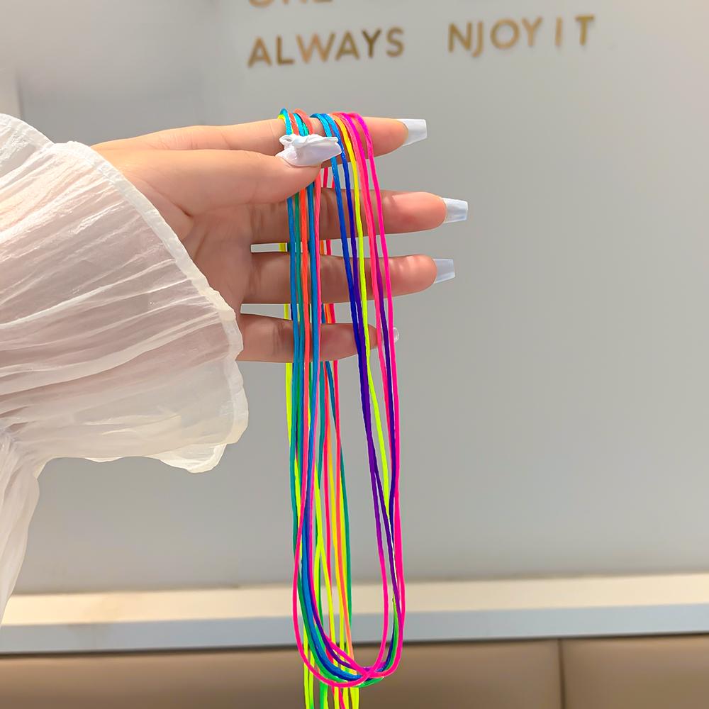 Rainbow Braided Headband & Hair Tie for Women and Children
