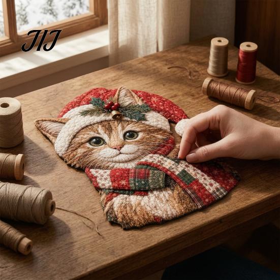 Halloween Party Tischmittelstück Weihnachten DIY Patchwork-Set, Hexenhut Nähen Xmas Handgemacht Feiertagsdekoration Basteln Tierstoff-Set für