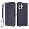 WEFOR Cute Cat Embossed Wallet Case for Samsung Galaxy S26 S25 S24 S23 Ultra S25 S26 Edge, Flip Cover, Card Holder, Wrist Strap