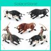 Nonanimated North African Bull And Rider Pvc Figurine For Home Decor