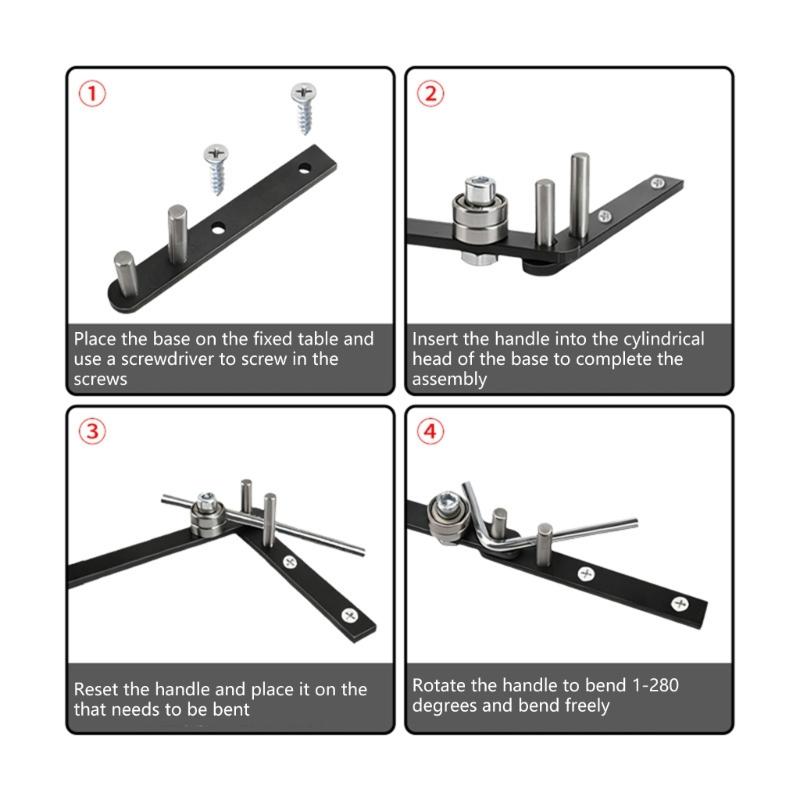 Manual Fixture Bender Bending Tool Steel Fixture Bender for House Decorating Garden Project Plumbing Household Repairing