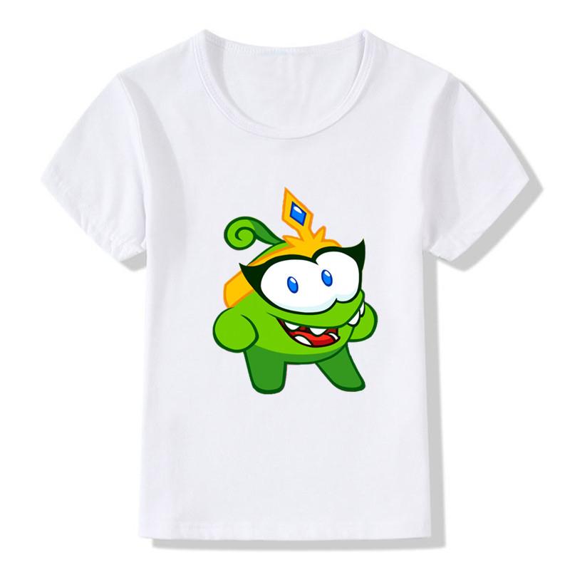 2025 Om Nom Stories Print Kids T Shirt Summer New T-shirt Cartoon Children T-shirts Baby Girls Boys Clothes Unisex Tshirt,HKP5410