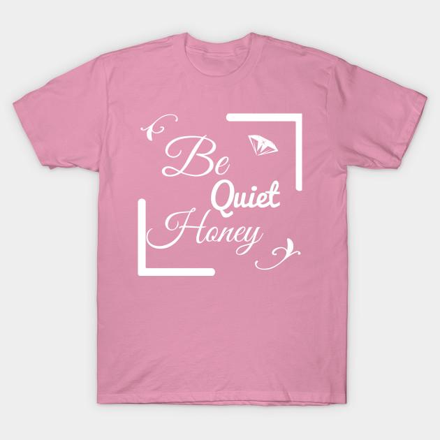 T-Shirt Damen Sei leise Schatz Harajuku Print Kawaii T-Shirt Sommer Kurzarm Damen T-Shirt Top Tee