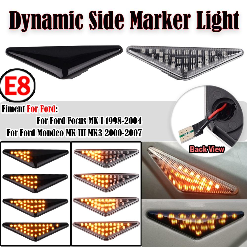 Flowing Side Repeater Light LED Dynamic Side Marker Turn Signal Lights Indicator Blinker Lamp For Ford MONDEO 3 MK3 FOCUS 1 MK1