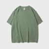Herr sommar lös tung bomulls-t-shirt med tryckt design