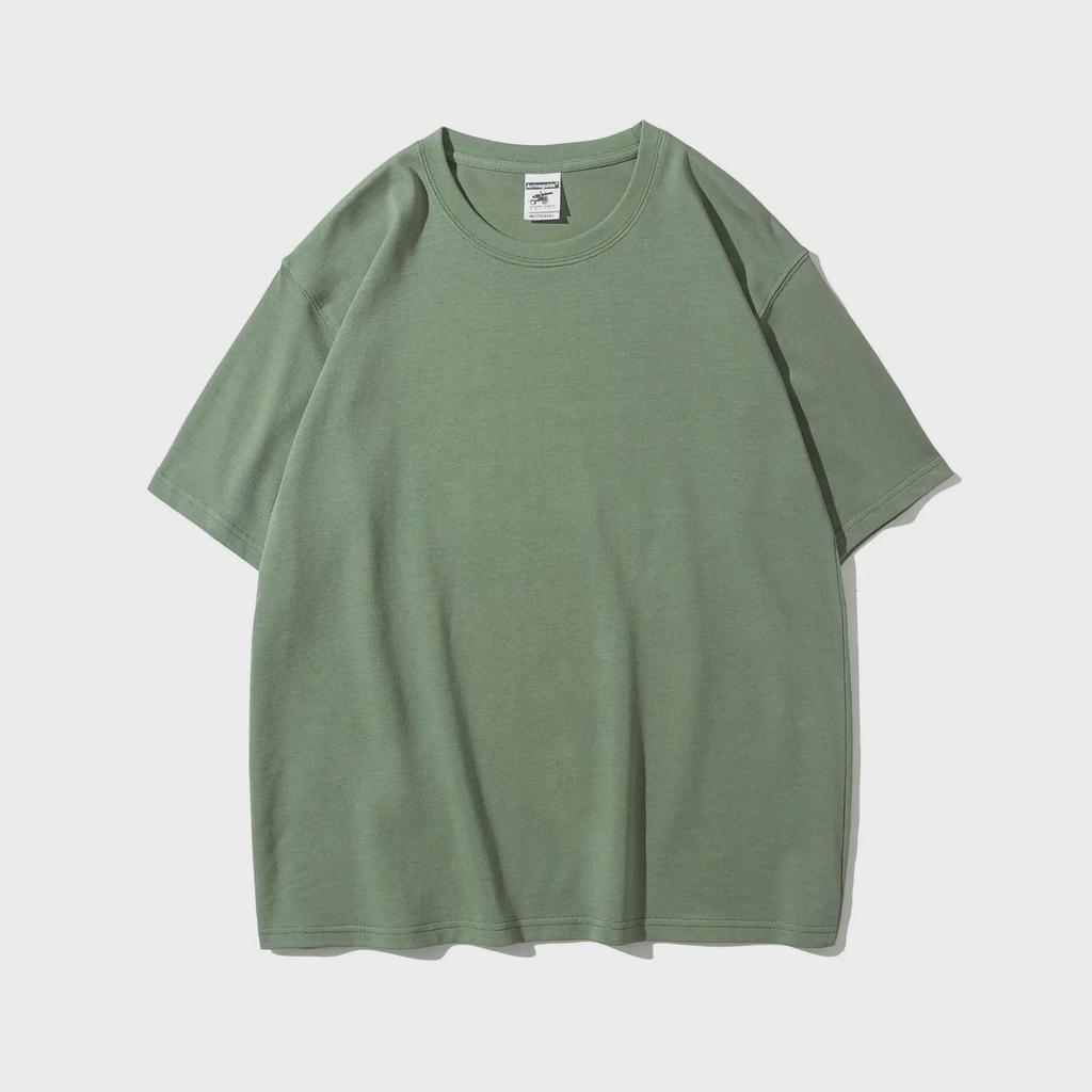 Herr sommar lös tung bomulls-t-shirt med tryckt design