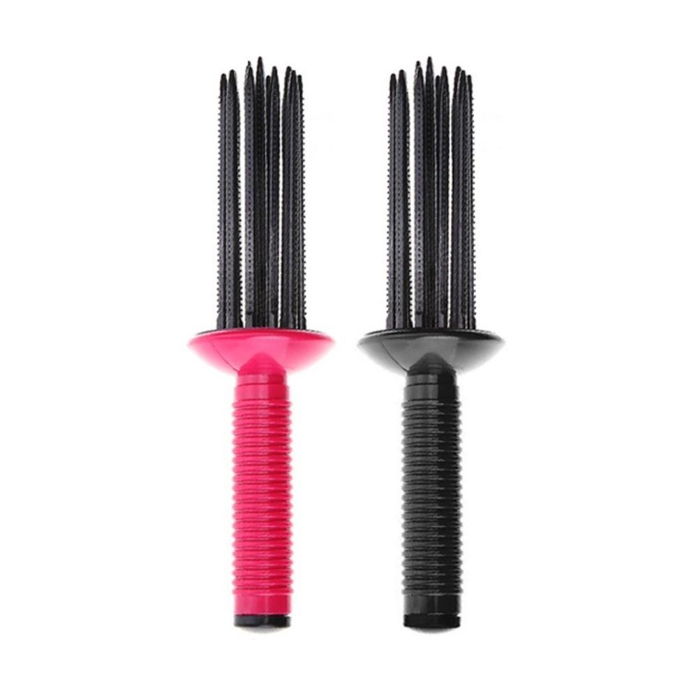Heatless Round Hair Brush Anti-Slip Roller Comb New Fluffy Curling Roll Comb Hair Salon