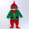 Newborn Infant Baby Boys Girls Christmas Thick Warm Jumpsuit Playsuit Romper Hat