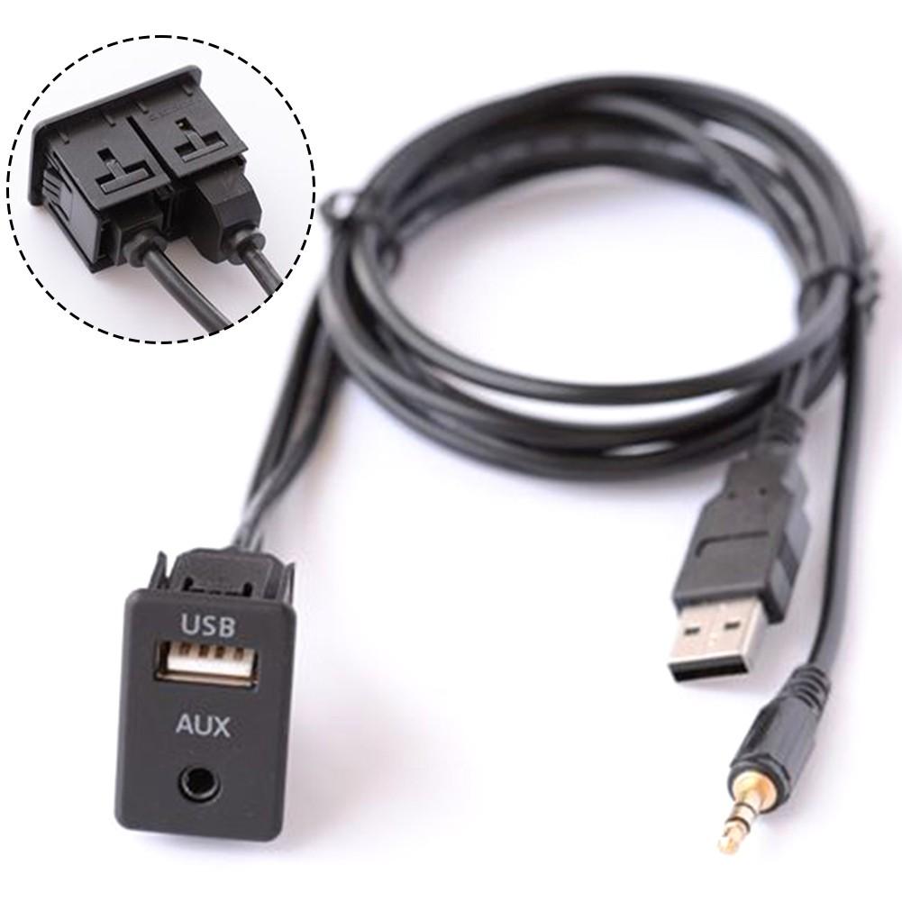 1pc Car AUX USB Male Dash Flush Mount Mounting Adapter Suitable For Toyota New