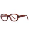 New Vintage Transparent Glasses Red Square Thick Frame Glasses Anti Blue Light Myopia Glasses