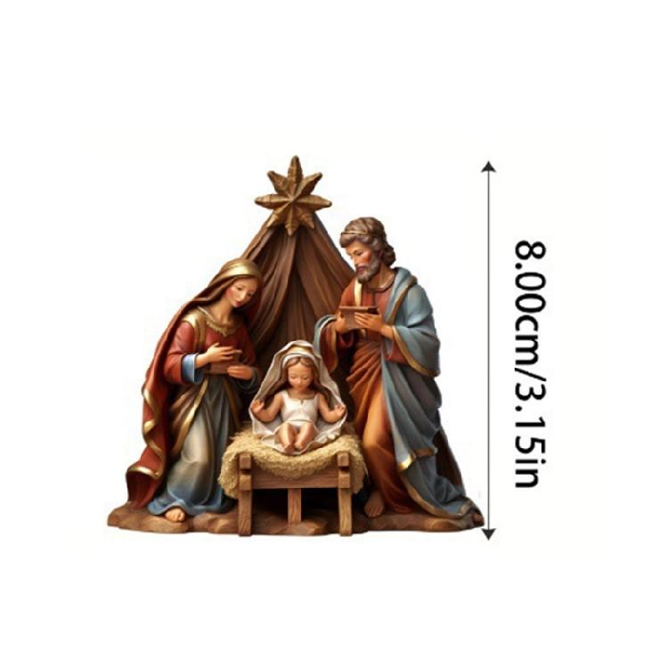 2pcs Acrylic Wall Decors Smooth Surfaces Nativity Scene Pendant Easy To Clean For Stylish Indoor Environment Accessories