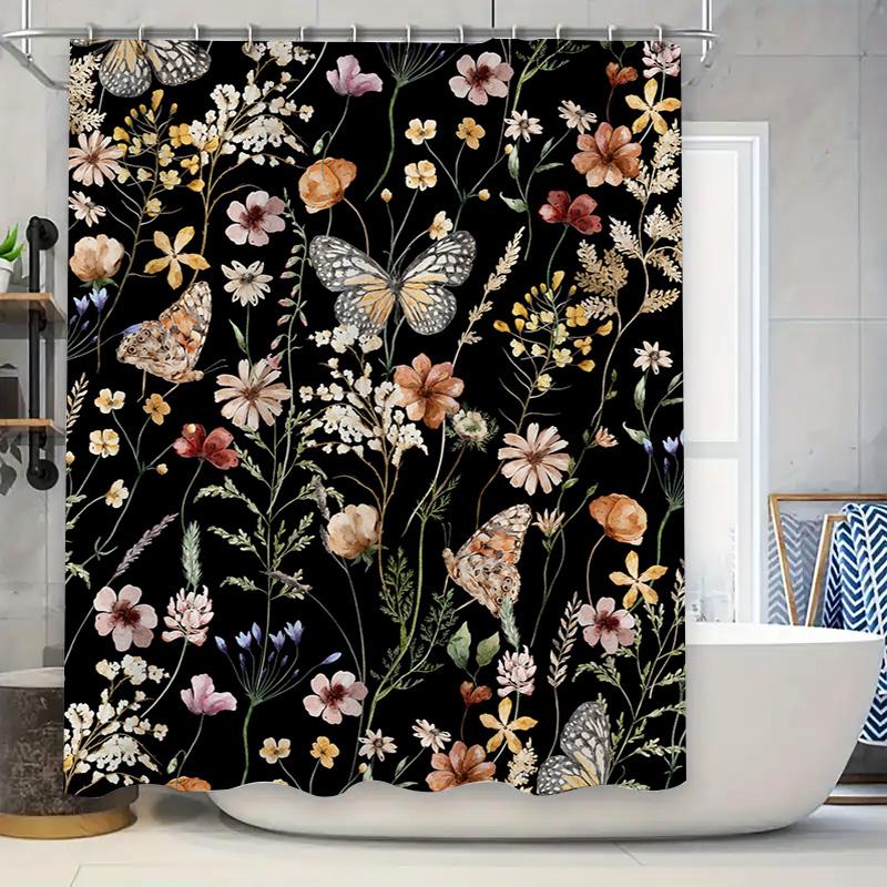 

Seashell Bath Shower Curtain White With Blue Stripe Design For Bathroom Decor Home Decoration Waterproof Fabric Water Resistant W60H190(CM)-1 Pcs