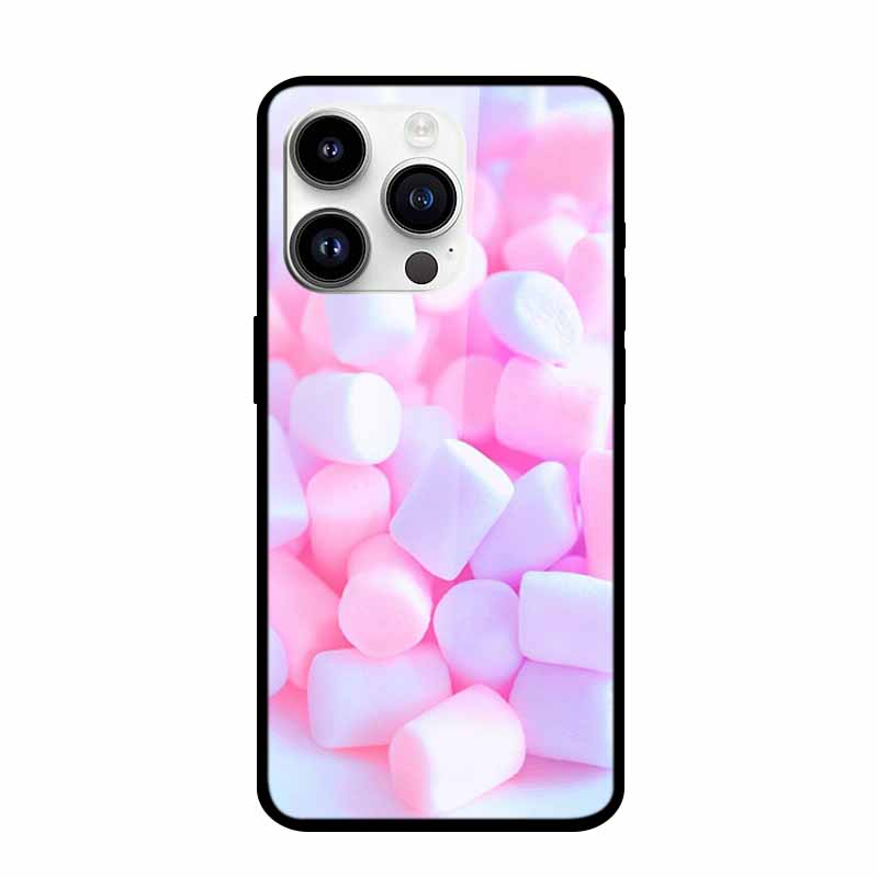 Tempered Glass Case For iPhone 15 Pro Max Hard Glass Back Cover For iPhone 15 Plus iPhone15 Phone Cases Bumper Colorful Shell