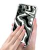 For iPhone 16 Pro Case Colorful Wave Pattern Printing Soft TPU+PC Phone Cover