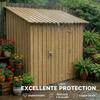 Galvanized Steel Panels, Set of 12, Natural Wood Finish, 129 x 45 cm