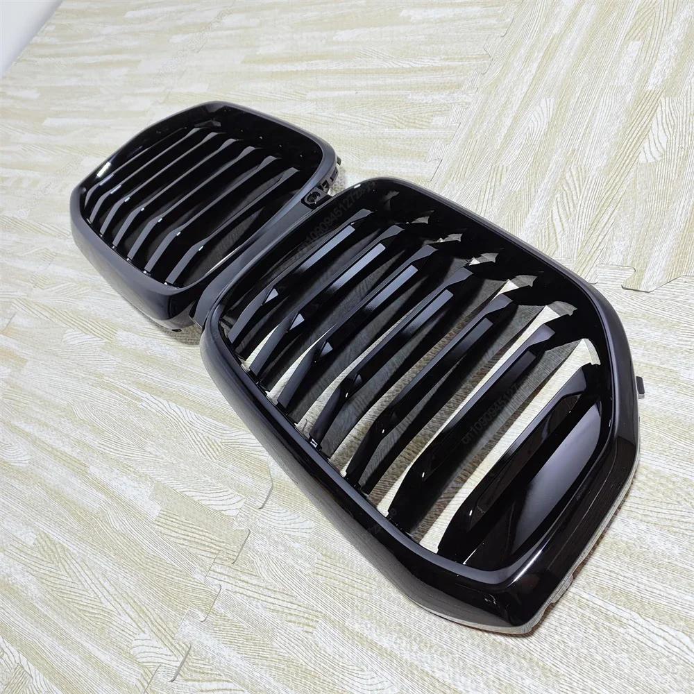 Car Front Kidney Grill Grille Racing Grills Grille Bodykits Tuning For BMW X5 G05 LCI 2023-2024+ Single Slat ABS Gloss Black