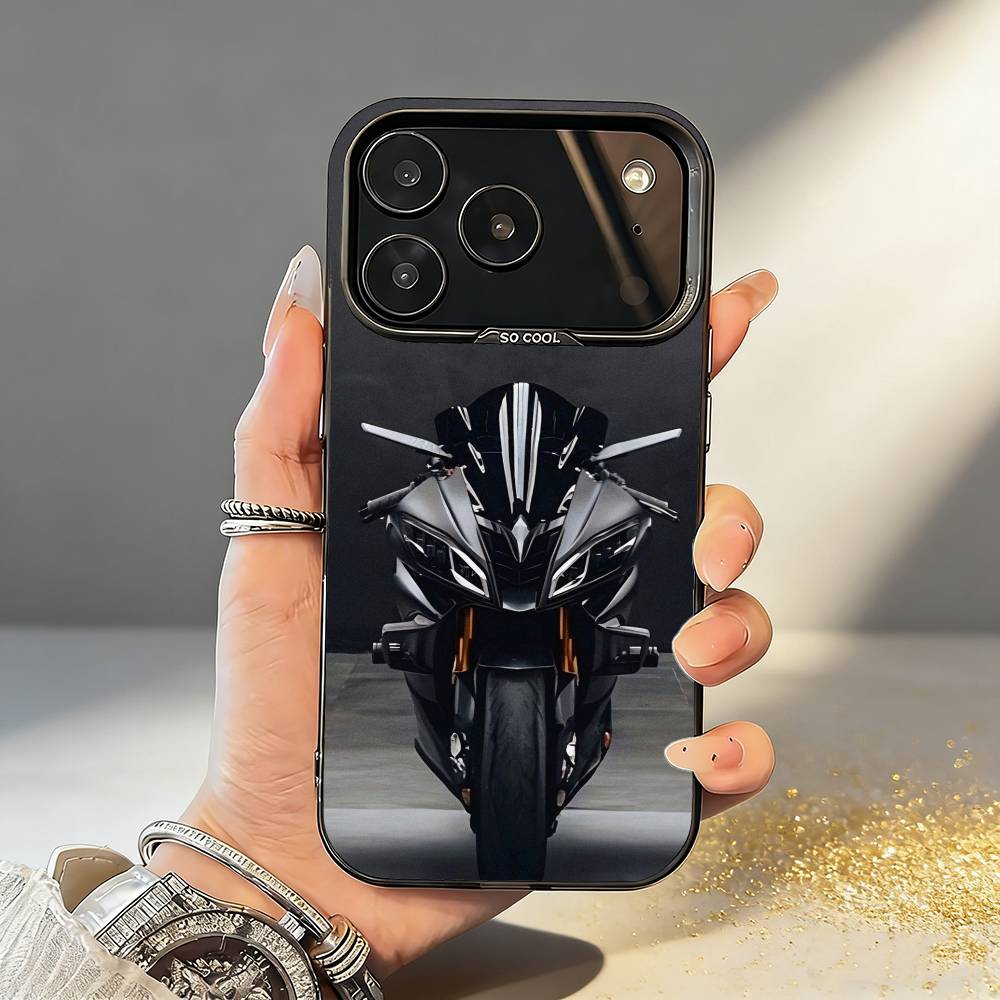 Cool S-s1000rr motorcycle Phone Case For iPhone17,16,15,14,13,12,11,Pro,MAX Gray Matte Silicone Black Cover