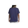 Nike FFF Logo Color Block Pocket Design Round Neck Loose Short Sleeve T-Shirt Men Tops Navy-Blue DN1157-410