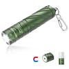 JeckLamp LED Mini 800 5 920mAh Green Flashlight, Lumens, USB-C Rechargeable, Modes, Battery, Waterproof, Ultra-Compact 8.3cm,
