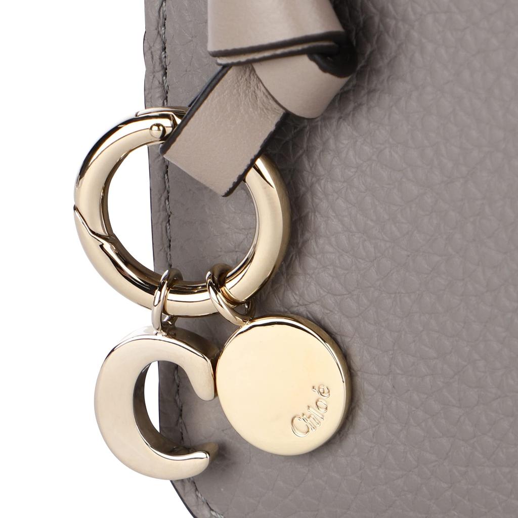 Chloe Card Case CHC21WP944F57 053 Leather Wallet Gray [Used]