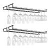 Iron Under Cabinet Stemware Wine Glass Holder Bar for Kitchen Restaurant Organizer Glasses Storage Hanger Accessories