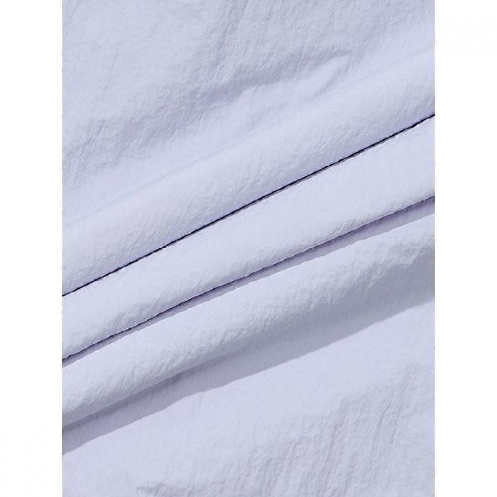 Women S Shirring Ribbon Woven Short Sleeve  Lilac 