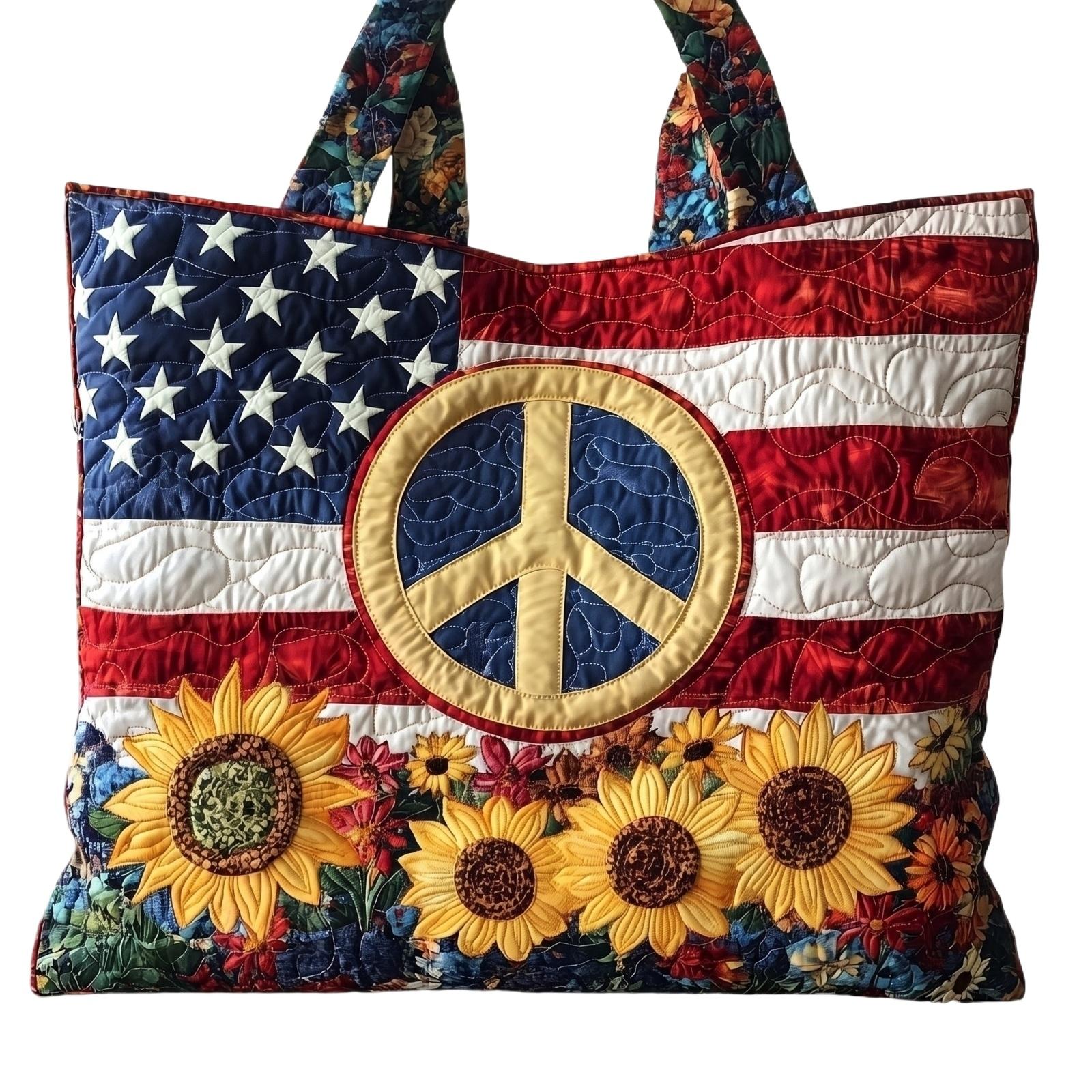 

Large Capacity Tote Bag with Deer Skull and Floral Flag Print Durable Fabric Shoulder Handbag for Everyday Use Travel Work One Size