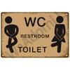 Plakát plechová cedulka WC WC Plakáty Vintage Nástěnné Plakáty Plechová cedule Dekorativní talíř Kuchyně Plakát Kovové Vintage dekorace Příslušenství