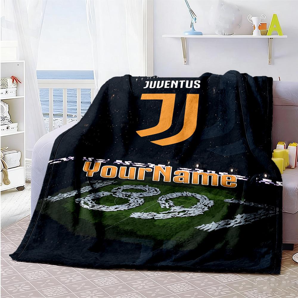 Juventus Customize Your Name Blanket Throw Personalized Blanket Comfortable Throw For Picnics Bed Couch Seaside Four Seasons Universal