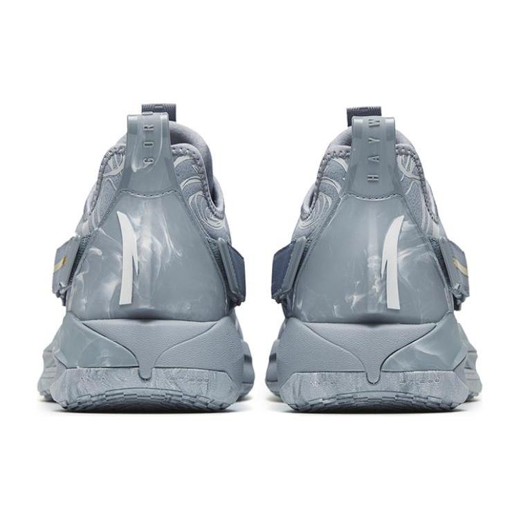 New ANTA GH3 Basketball Shoes Men Low Top Marble/Gray 112241103-5