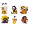 Decorative Magnets for Metal Surfaces 6 Pcs Halloween Refrigerator Magnets, Grim Reaper Pumpkin Skull Ghost Strong Magnetic Adsorption Ornaments