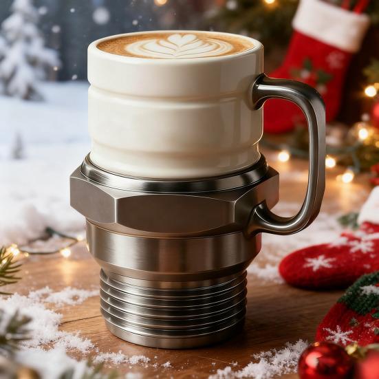 Spark Plugs Mug Creative Car-Themed Coffee Cup with Insulated Stainless Steel Liner Unique Gift for Auto Enthusiasts & Mechanics
