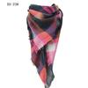 Sciarpa a scialle triangolare a quadri in finto cachemire stile europeo americano - Scaldacollo alla moda versatile per primavera, autunno, inverno