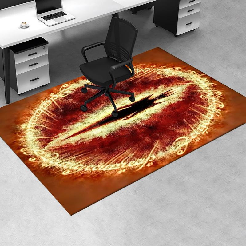 Eyes of Sauron,Dark Entity Polyester Office Carpet Chair Mats, Home Decor Dormitory Floor Protector with Anti-Skid Backing, Large Area Cover