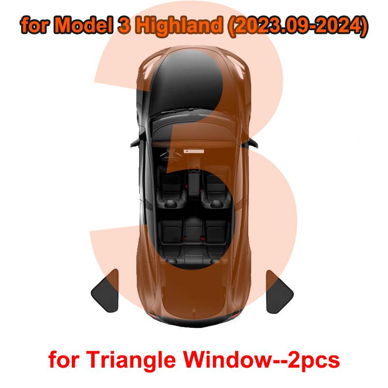 Car Sunshade for Tesla Model 3 Y S X 2024 2025 Sun Shade Privacy Shading Cover l Front Rear Side Window UV Protector Highland M3H