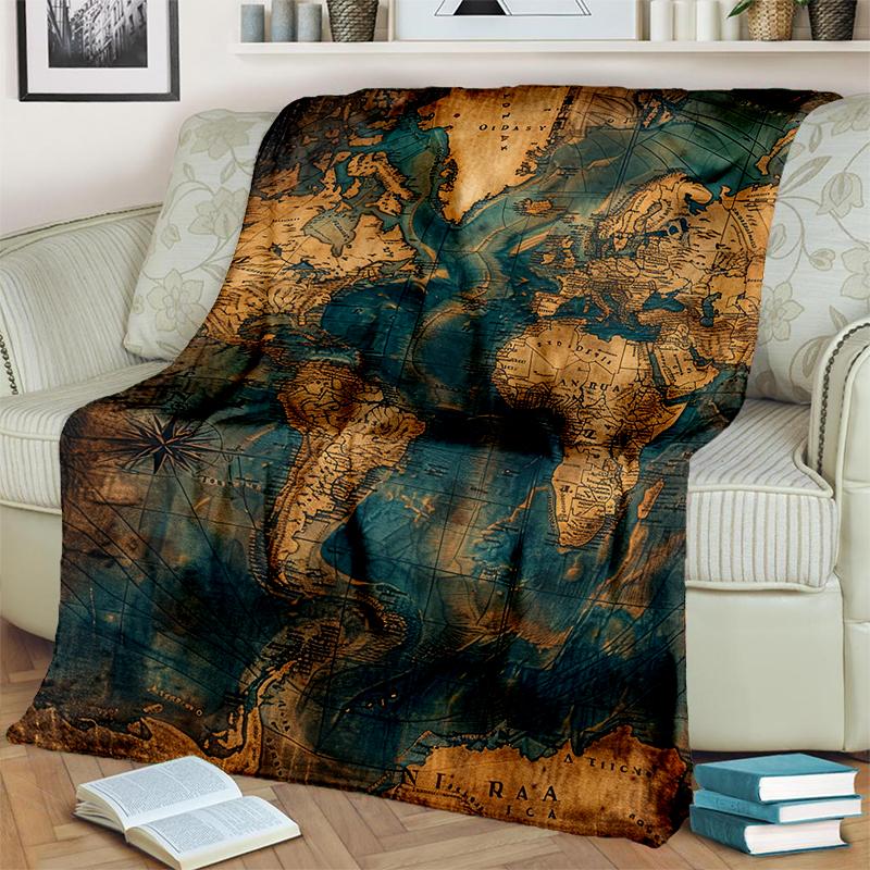 29 Style New Retro Marine Nautical Chart Compass Blanket,Soft Throw Blanket for Home Bedroom Bed Sofa Travel Office Cover Kids